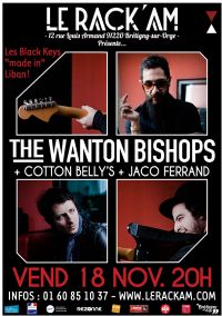 Concert blues rock avec THE WANTON BISHOPS (Liban) au Rack'am. Le vendredi 18 novembre 2016 à Brétigny-sur-Orge. Essonne.  20H00